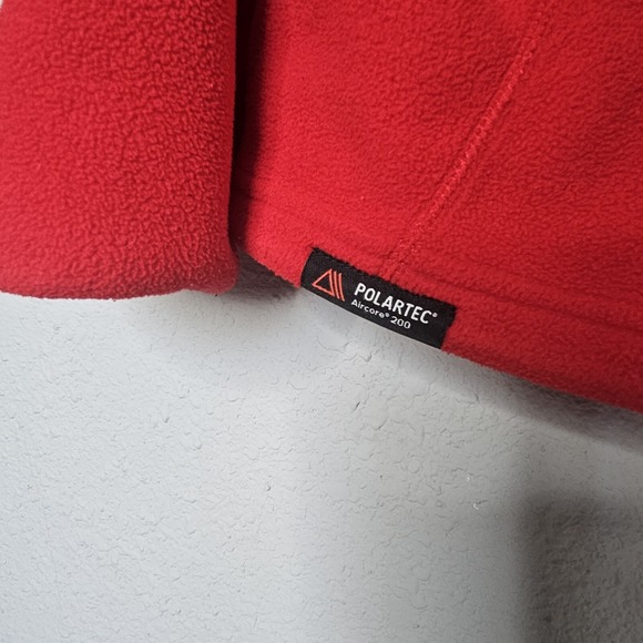 Lands End Polartec Fleece Jacket Womens Large 14/16 Winter Cozy Warm Ski Red - Picture 8 of 10
